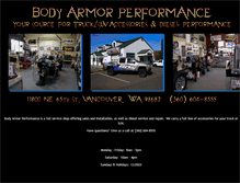 Tablet Screenshot of bodyarmorperformance.com